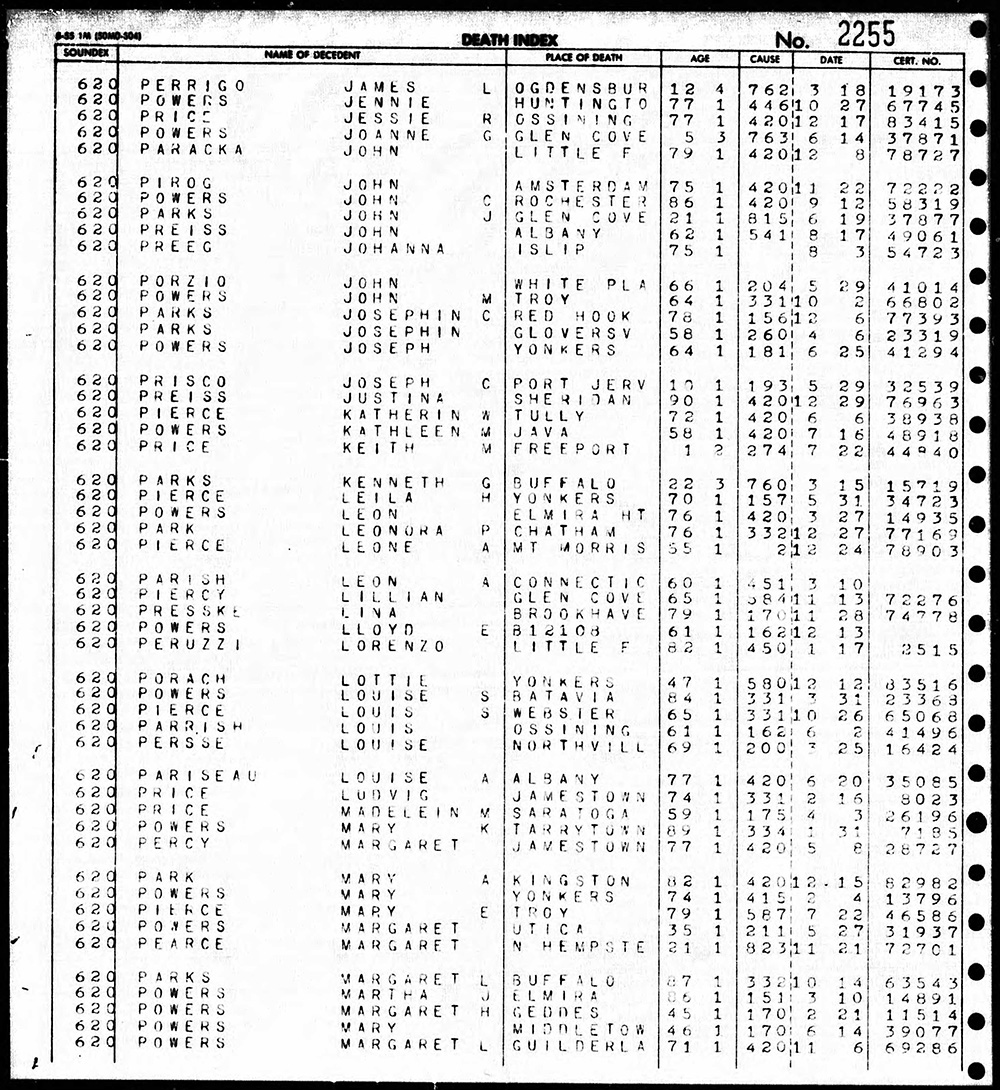 death record